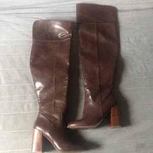 High Knee Brown Boots